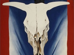 Cows Skull Red White and Blue by Georgia O'Keeffe