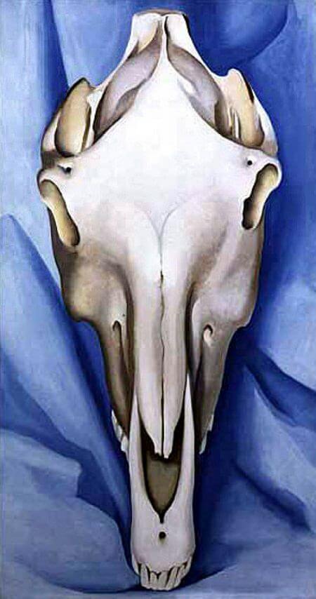 The Horse's Skull on Blue, 1930 by Georgia O'Keeffe